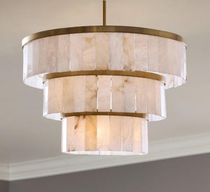 Windham Alabaster 3 Tier Chandelier-chandelier-Arialamps