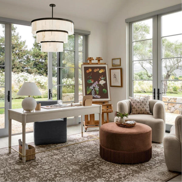 Windham Alabaster 3 Tier Chandelier-chandelier-Arialamps