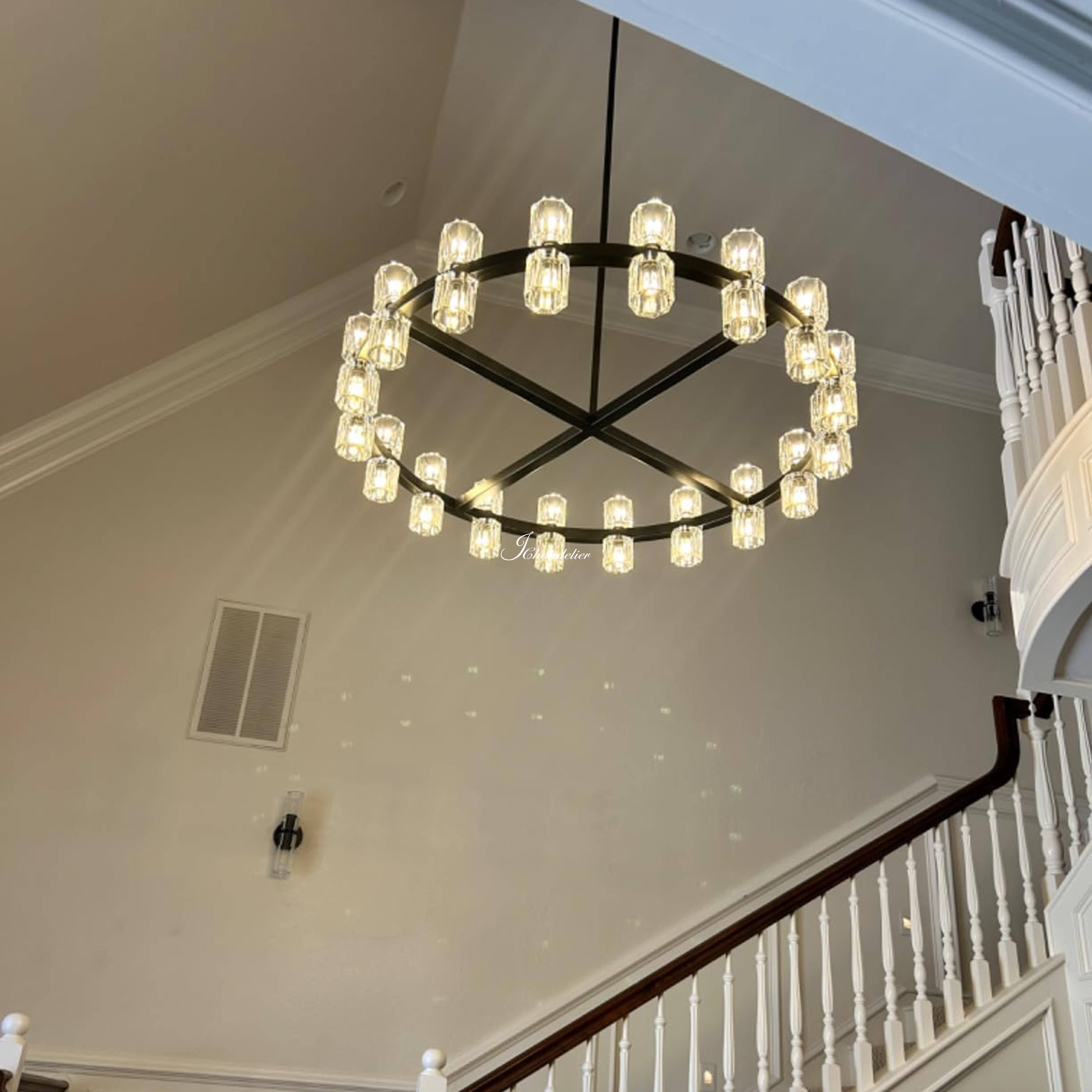 Arcachen Crystal Round Chandelier 36", 48"