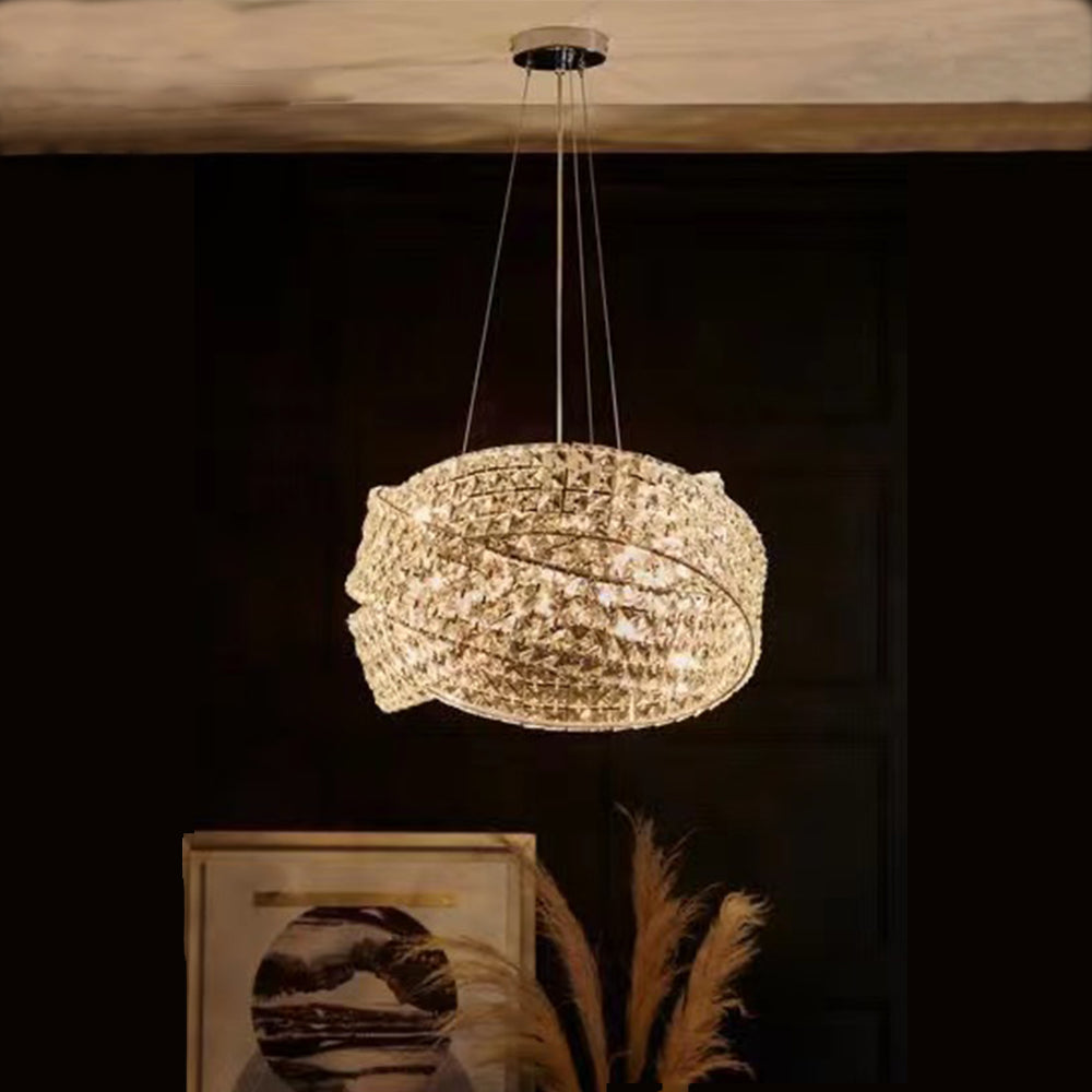 2023 New Crystal Chandelier with Chrome Iron Frame