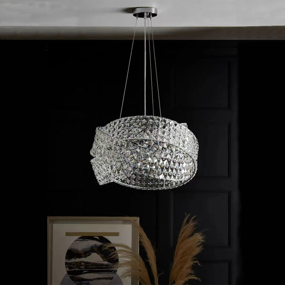 2023 New Crystal Chandelier with Chrome Iron Frame